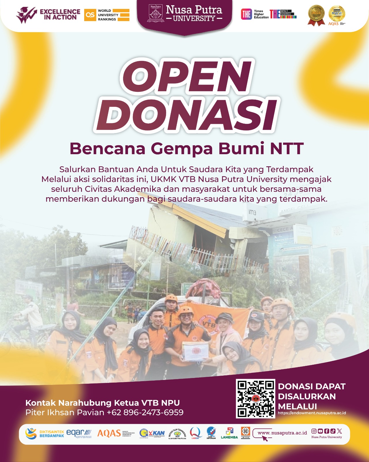 VTB Nusa Putra Open Donasi Bencana NTT